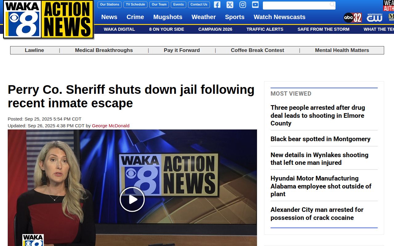 Perry County 24 hour release list jail closure report